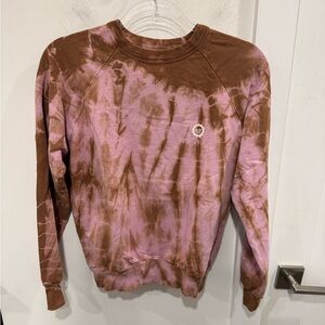 Tie-Dye Brown and Pink Women's Sweatshirt